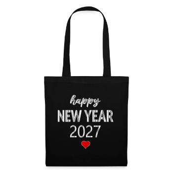 Happy New Year 2027 - Stoffbeutel - Schwarz - Vorne