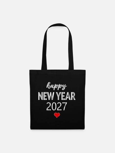 Happy New Year 2027 - Stoffbeutel - Schwarz