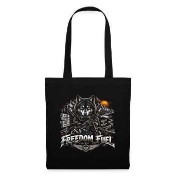 Freedom Fuel – Wolf Motorradabenteuer - Stoffbeutel - Schwarz - Vorne