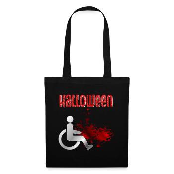 Halloween Blut Rollstuhl - Stoffbeutel - Schwarz - Vorne