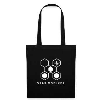 Opas Völker Honig Biene Imker Bienenstock T-Shirt - Stoffbeutel - Schwarz - Vorne