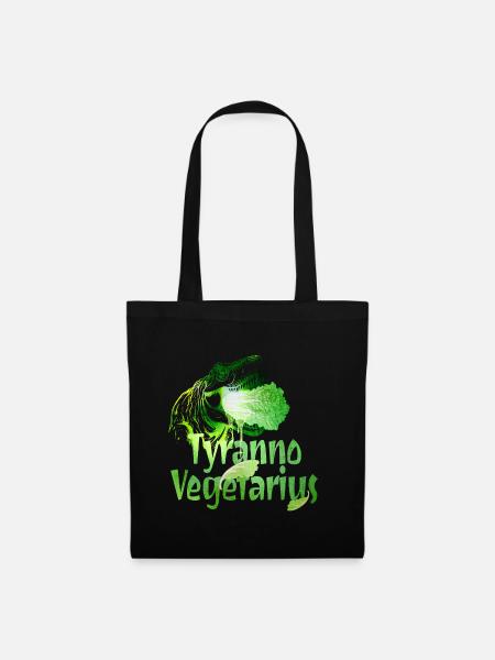 Tyranno Vegetarius Grün-T-Rex - Stoffbeutel - Schwarz