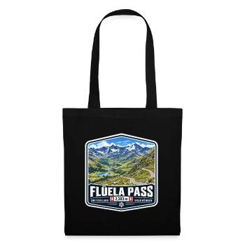 Flüela Pass – Schweiz - Stoffbeutel - Schwarz - Vorne