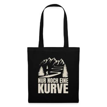 Wandern-_Nur_noch_eine_Kurve - Stoffbeutel - Schwarz - Vorne