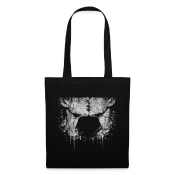 Lesbische Liebe Frauen Kuss Grunge Kunst - Stoffbeutel - Schwarz - Vorne