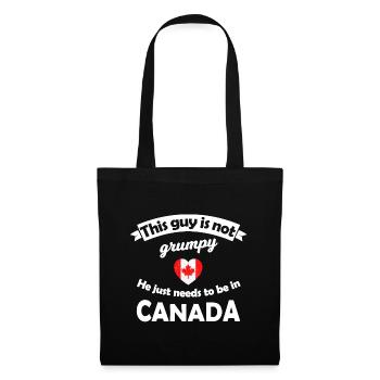 Grumpy Guy Canada Heart Tee - Stoffbeutel - Schwarz - Vorne