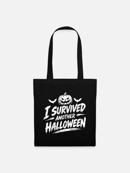 I Survived Another Halloween - Stoffbeutel - Schwarz