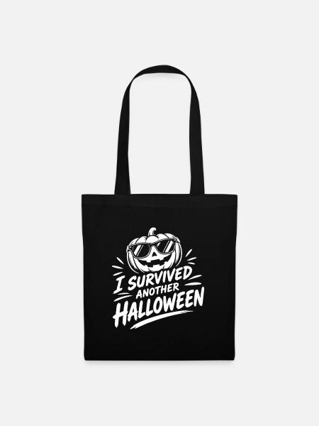 I Survived Another Halloween - Stoffbeutel - Schwarz