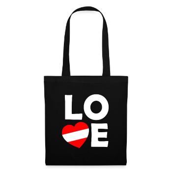 Austria Liebe-Design - Stoffbeutel - Schwarz - Vorne