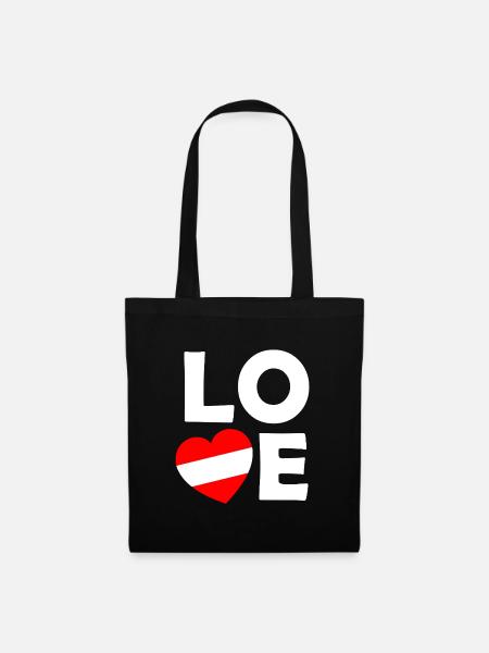 Austria Liebe-Design - Stoffbeutel - Schwarz