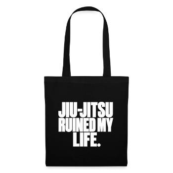 NoBS Grappling – Jiu-Jitsu Ruined My Life - Stoffbeutel - Schwarz - Vorne