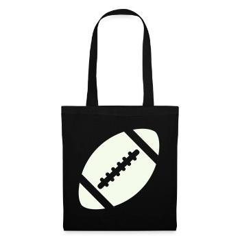 Vintage Football Naht Logo - Stoffbeutel - Schwarz - Vorne
