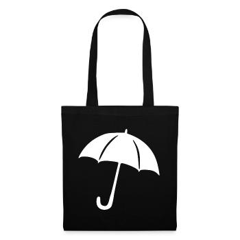 Regenschirm Regen Meteorologe Geschenk  - Stoffbeutel - Schwarz - Vorne