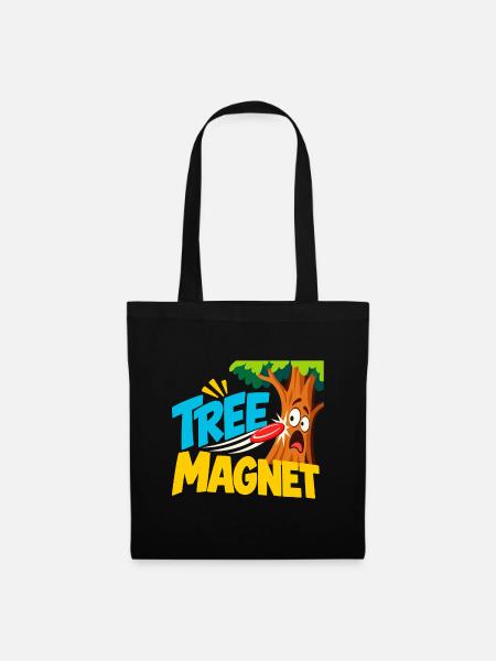 Baum Magnet Cartoon Abenteuer - Stoffbeutel - Schwarz