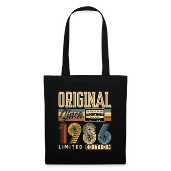 40. Geburtstag, 40 Jahre - Stoffbeutel - Schwarz - Vorne