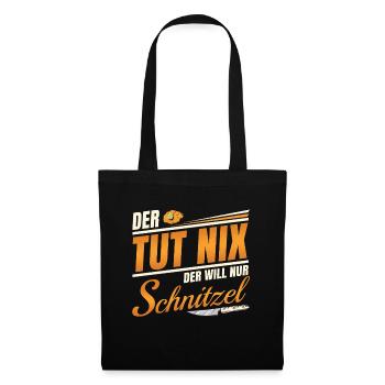 Der Tut Nix - Der Will Nur Schnitzel - Stoffbeutel - Schwarz - Vorne