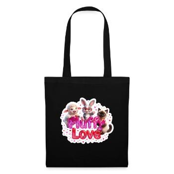 Fluffy_Love_Logo - Stoffbeutel - Schwarz - Vorne
