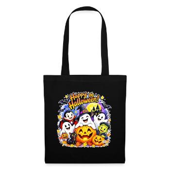 Frohes Halloween! Magische Lächeln - Stoffbeutel - Schwarz - Vorne