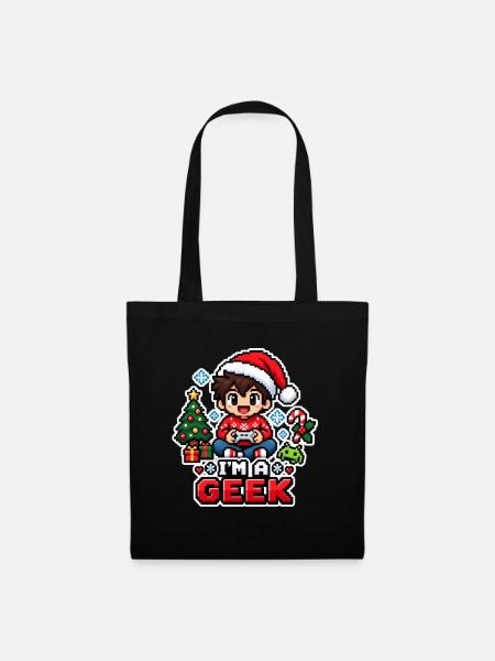 ICH BIN EIN GEEK - Gamer Noël - Stoffbeutel - Schwarz