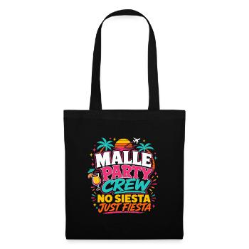 Malle Party Crew – Mallorca Trip - Stoffbeutel - Schwarz - Vorne