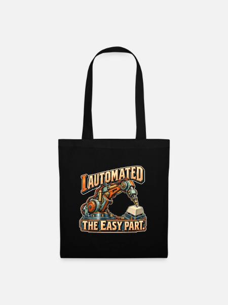 Automatisierter Tastendruck - Stoffbeutel - Schwarz
