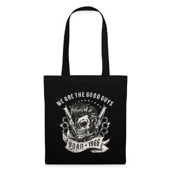 SSD Biker - we are the good guys - Skull Born 1966 - Stoffbeutel - Schwarz - Vorne