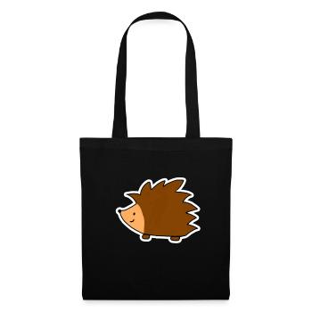 Igel - Stoffbeutel - Schwarz - Vorne