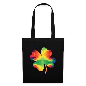 Shamrock coloré - Sac en tissu - noir - Devant