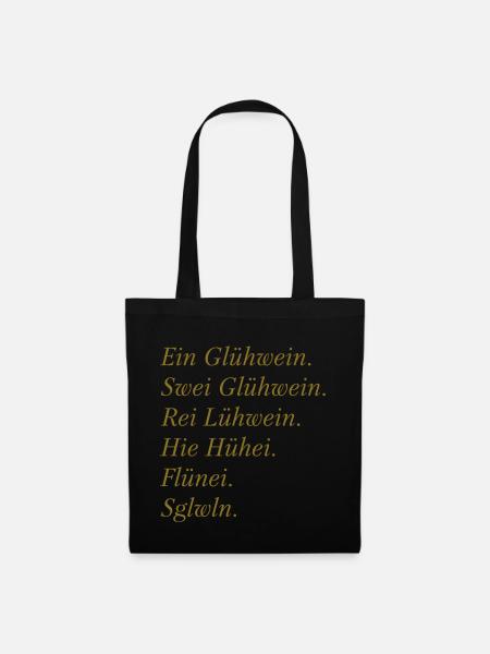 Glühwein Abend - Stoffbeutel - Schwarz