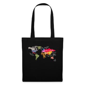 world - Sac en tissu - noir - Devant