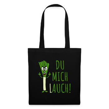 Leek with saying you leek me in green - Tote Bag - black - Front