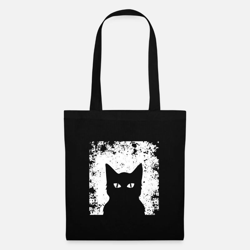 Tolle Katzen Silhouette ! Geschenkidee Katze - Stoffbeutel - Schwarz