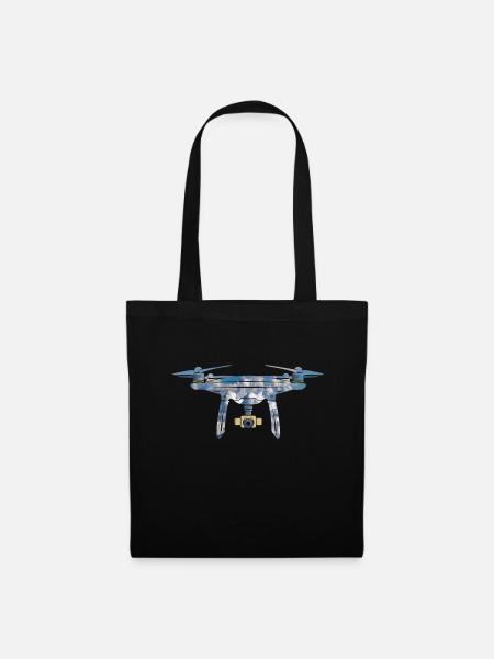Drone Drohne - Stoffbeutel - Schwarz