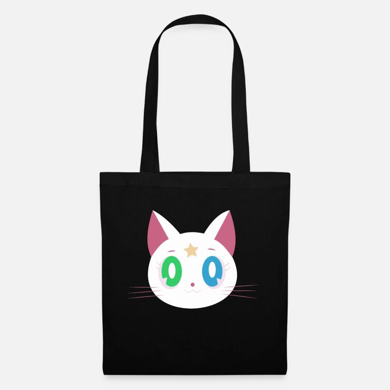 Lustige Katze - Stoffbeutel - Schwarz