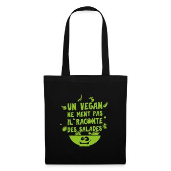 VEGAN - Sac en tissu - noir - Devant