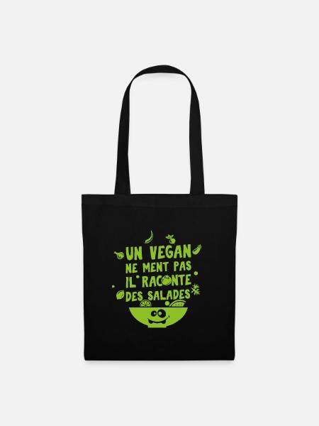 VEGAN - Sac en tissu - noir