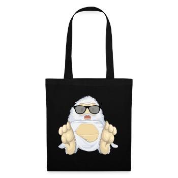 Yeti Schneemensch Bigfoot T-Shirt Geschenkidee - Stoffbeutel - Schwarz - Vorne