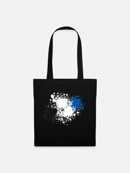 Black-White-Blue - Tote Bag - black