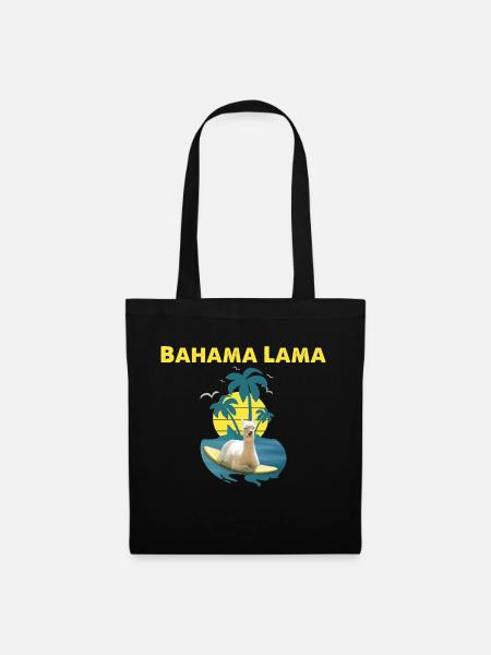 Bahama Lama - Stoffbeutel - Schwarz