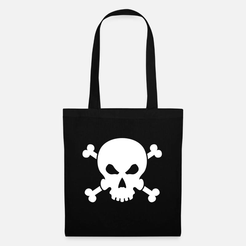 Totenkopf - Stoffbeutel - Schwarz