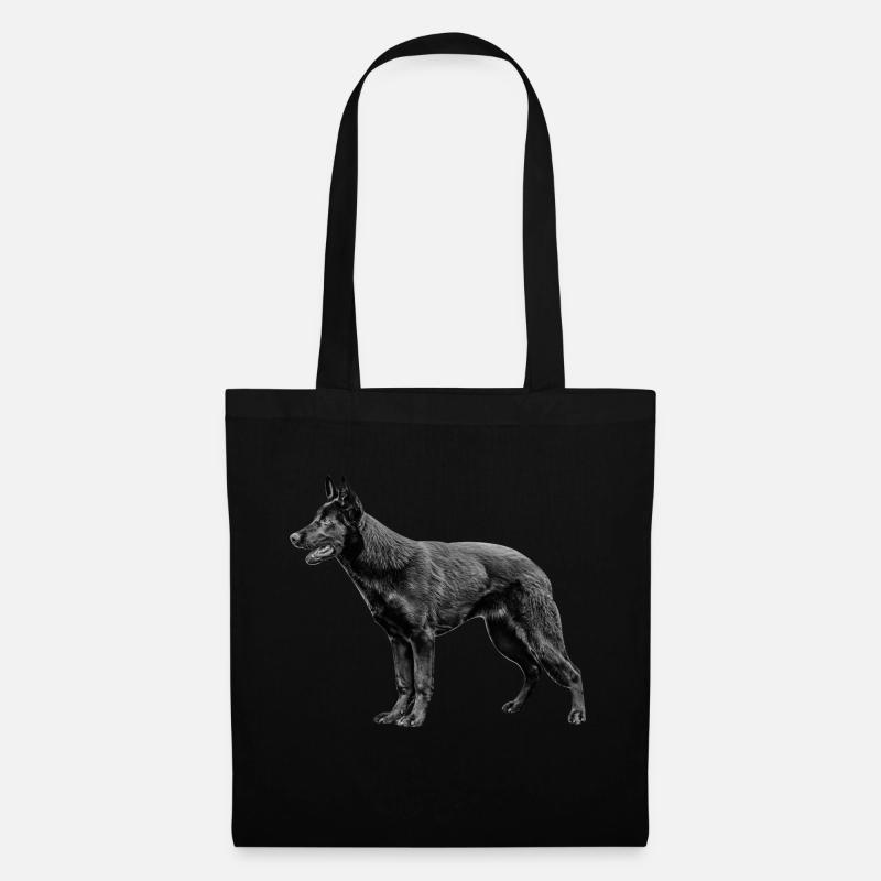 Schäferhund - Stoffbeutel - Schwarz