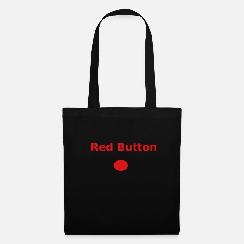 Red Button Design Shirt - Stoffbeutel - Schwarz