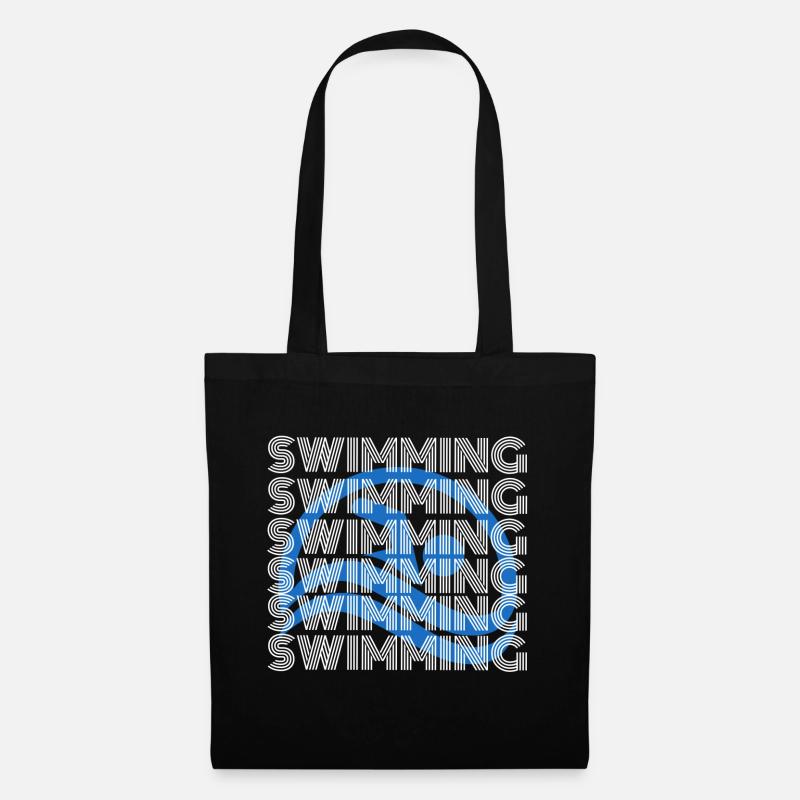 Schwimmen - Stoffbeutel - Schwarz