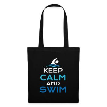 Schwimmen - Stoffbeutel - Schwarz - Vorne