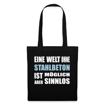 Concrete, reinforced concrete, for construction workers, cement, construction - Tote Bag - black - Front