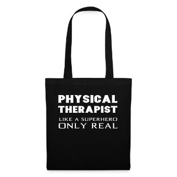 Physical Therapist Superhero Physiotherapist - Tote Bag - black - Front