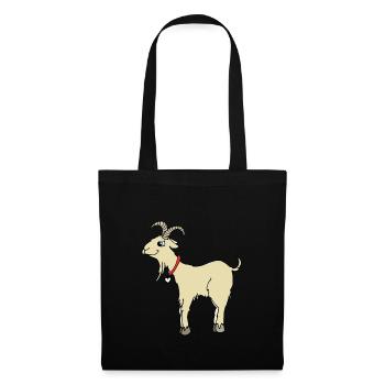 funny goat - Peter the cool super goat - Tote Bag - black - Front