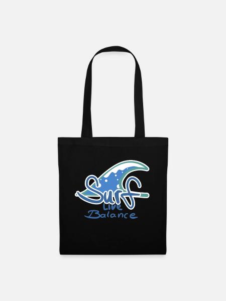 Surf Logo - Stoffbeutel - Schwarz