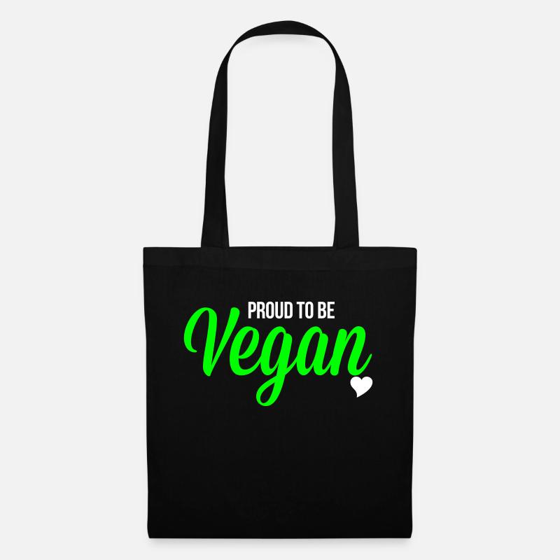 Vegan - Stoffbeutel - Schwarz