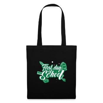 Scolarisation - premier jour d'école - Sac en tissu - noir - Devant